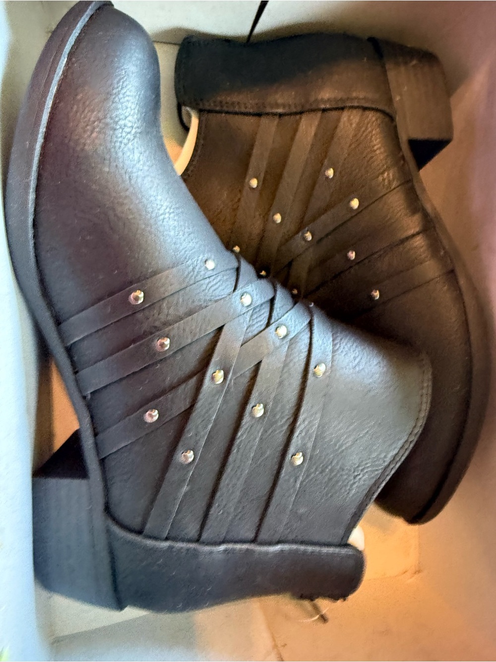 New - Women’s block Heel Black Boots with heel /size 5 / fall and winter  heels